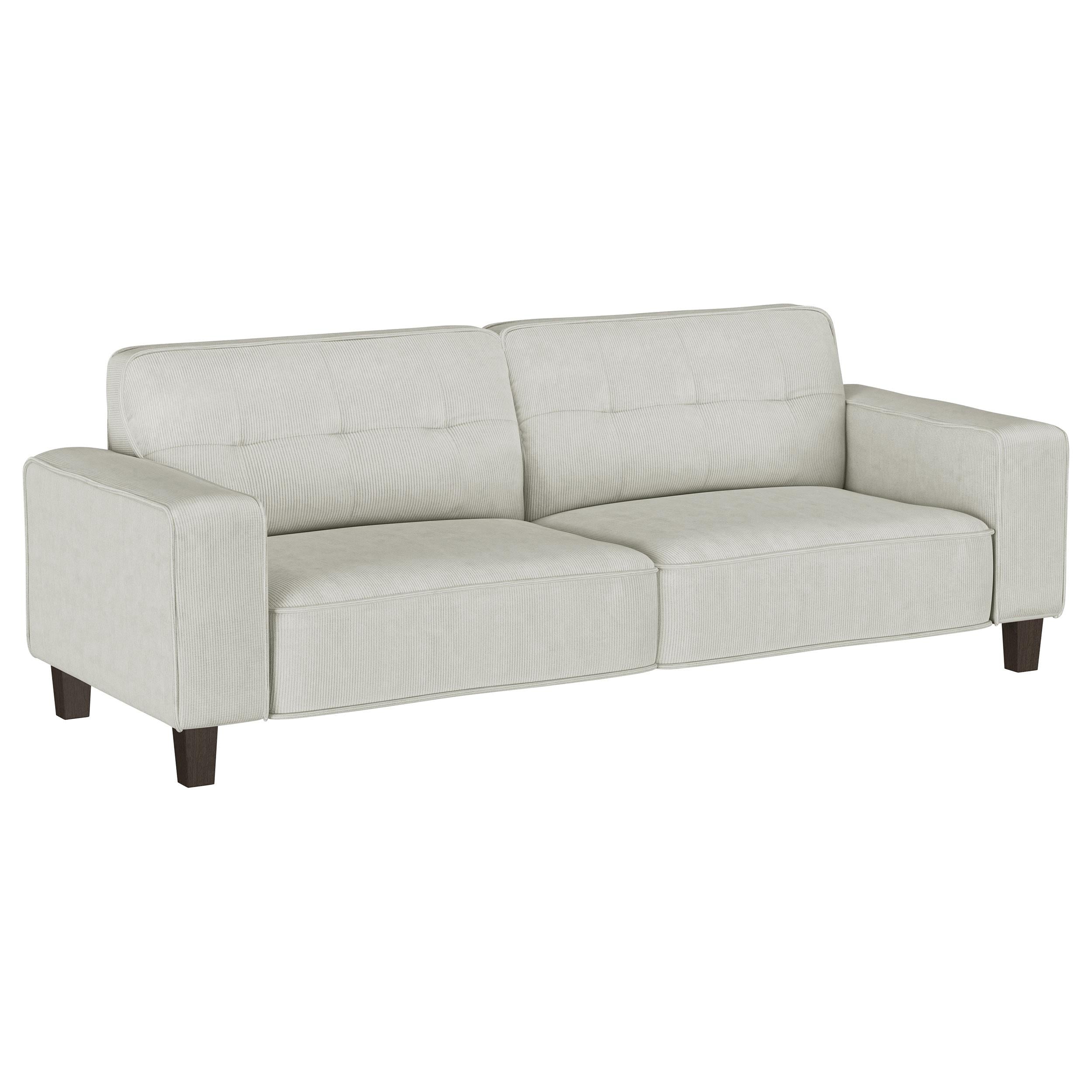 Coaster Furniture Deerhurst 509647 Upholstered Track Arm Tufted Sofa - Greige IMAGE 1